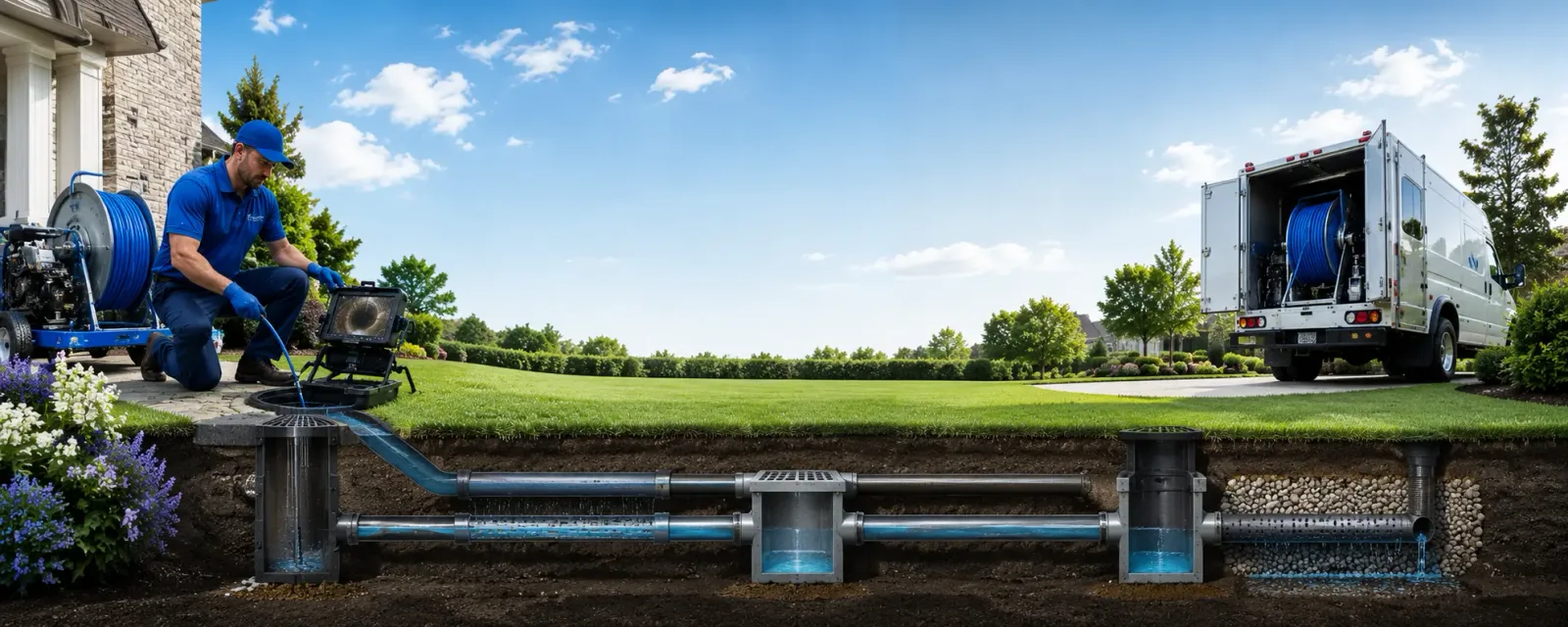 Outdoor drain cleaning information for Lake Mills, IA
